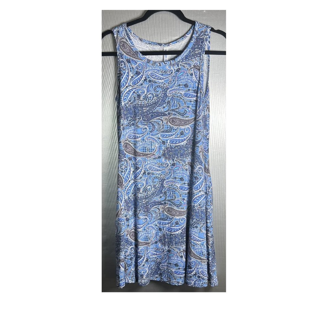 New Weaczzy Sleeveless Blue Paisley Dress. Size XS